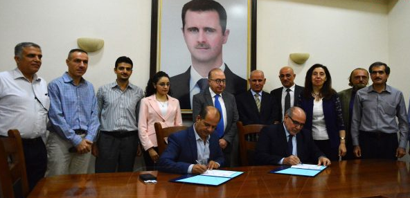 eye_syrian's tweet photo. #Damascus University and the General Directorate of Meteorology has signed today a memorandum of understanding to develop joint cooperation in the fields of research and development.

#Syria https://t.co/hc2mKI5PP5