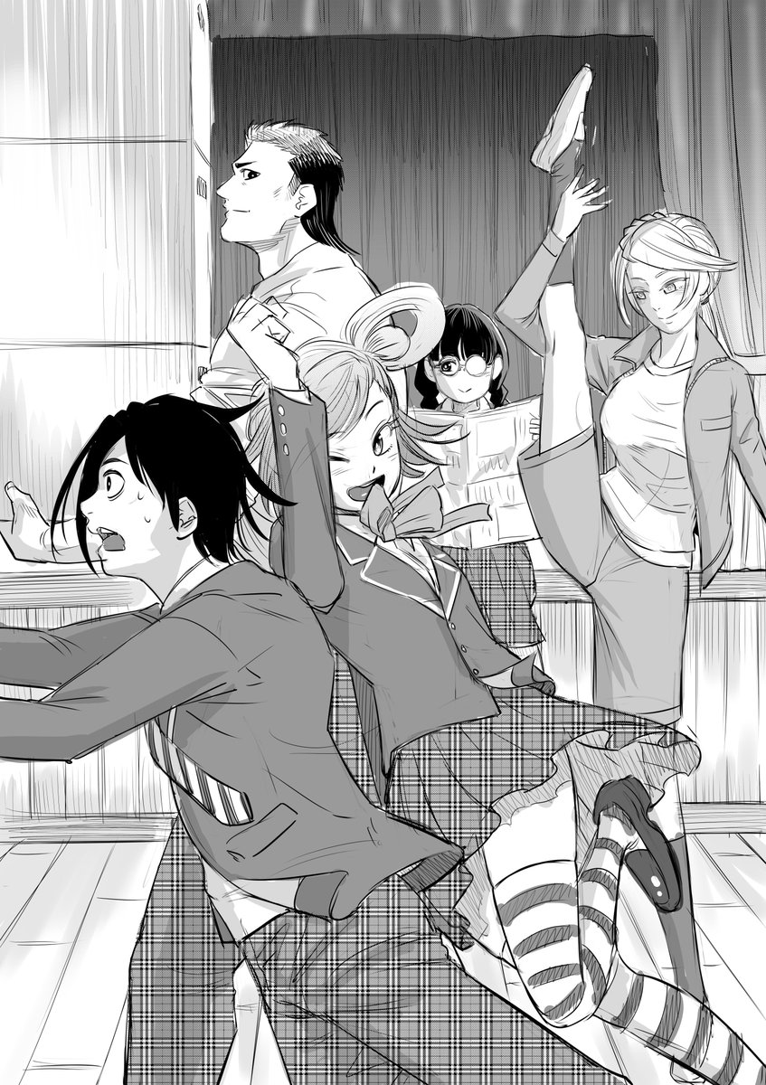 この前アップしたサーカス漫画の表紙の自動彩色を使ったビフォーアフターです。1枚目のグレーの状態から自動彩色をして、線画とトーン部分を茶色に変換して、あとはハイライトなど軽く加えるだけでできました。なかなか楽しい機能です。