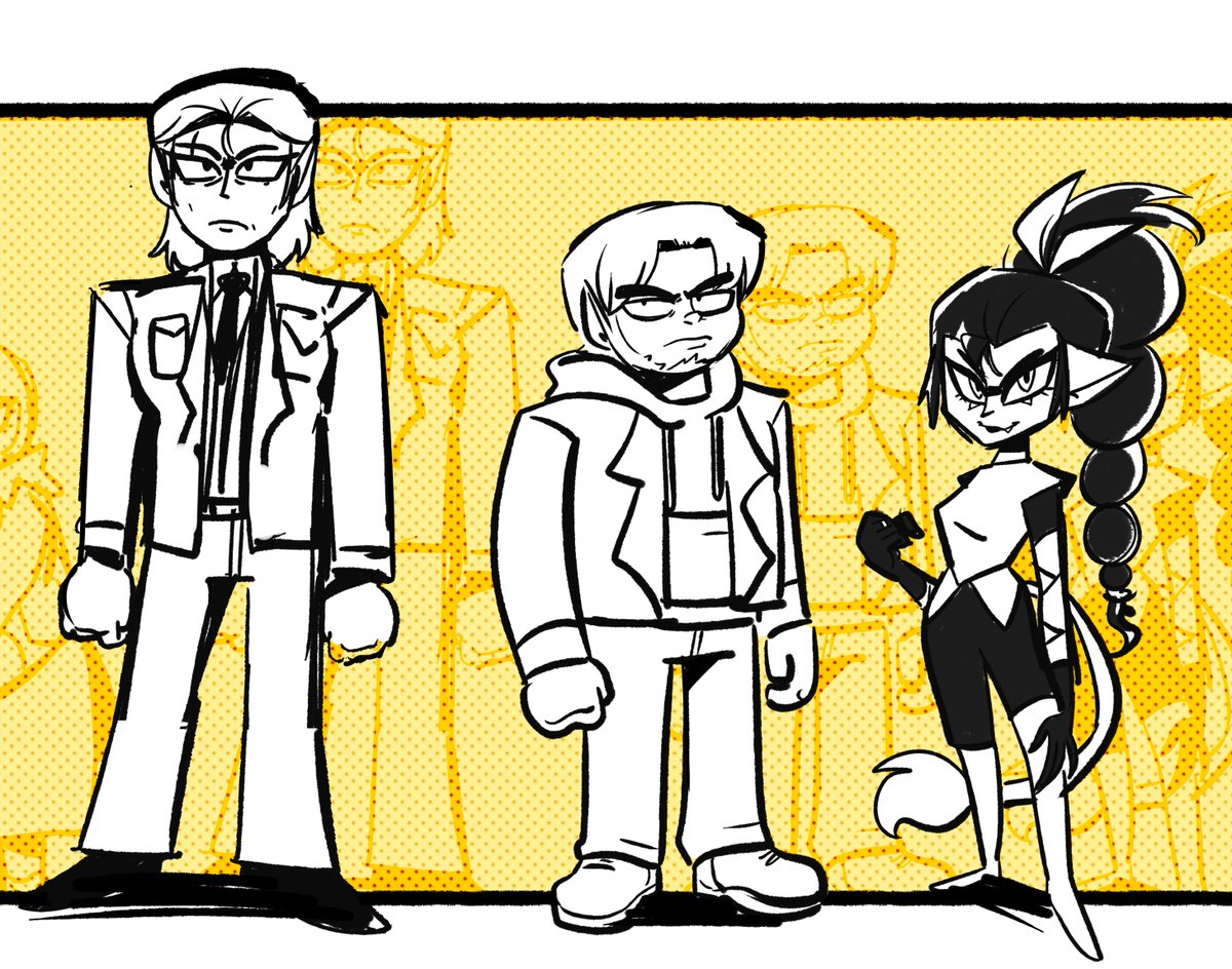 Webcomic cast line-up.