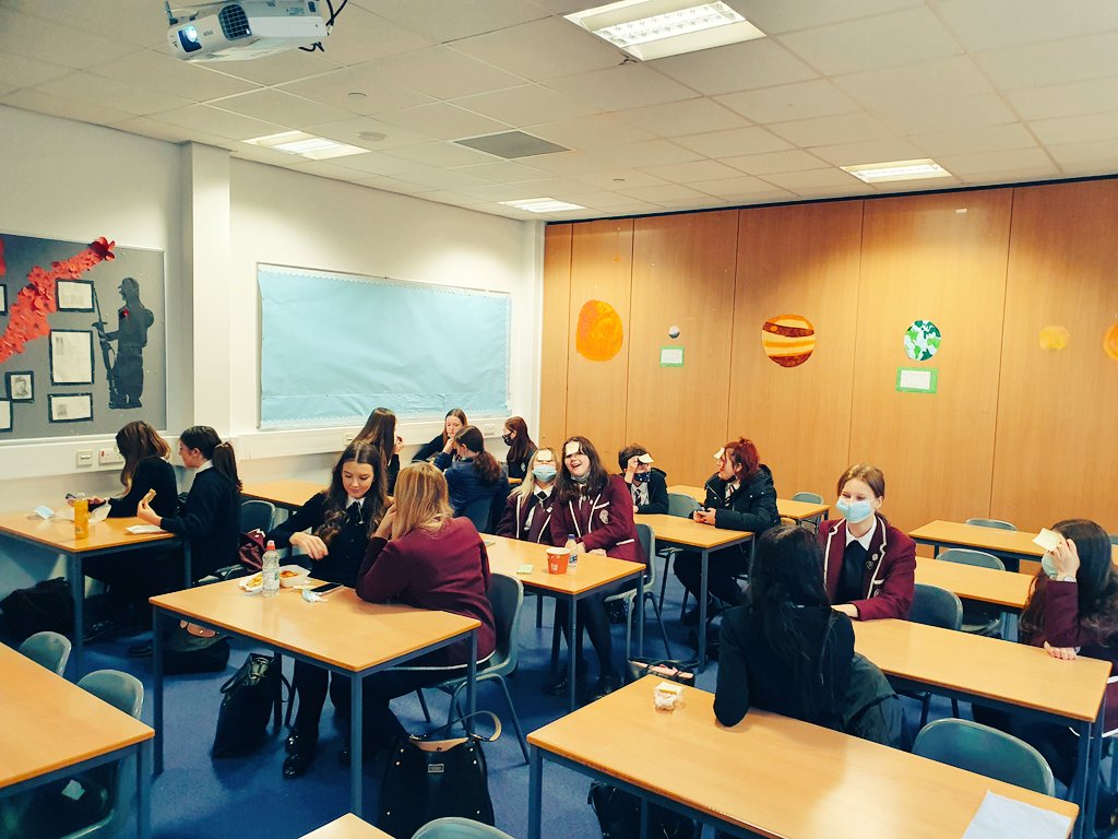 Productive lunch meeting with the Go With The Flo team today! Find your celeb partner ice breaker was a success 🤣 happy to announce that Ella and Jenna will be our senior leaders for our team🩸🙌 #WeareFHS #periodpoverty #teambuilding <a href="/FalkirkHigh/">Falkirk High School</a>