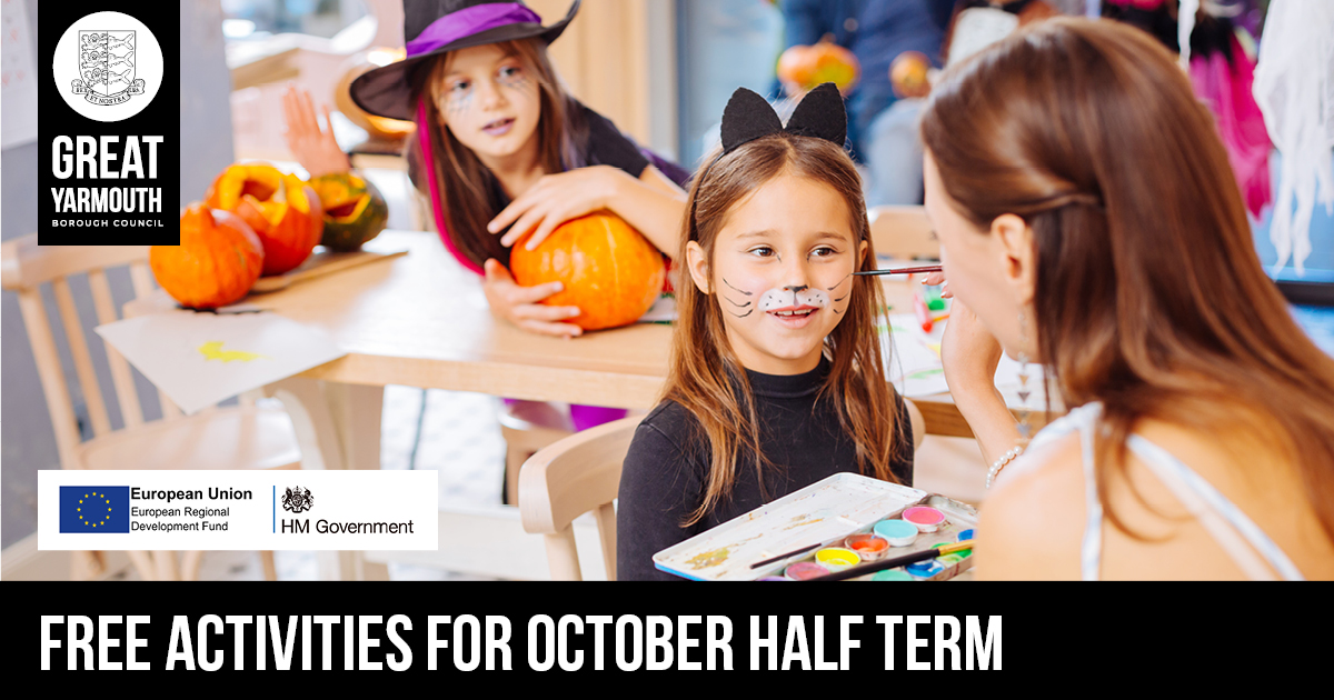 greatyarmouthbc's tweet photo. An exciting programme of free access to a number of museums and galleries, as well as a series of activities and events, is available in Great Yarmouth during the October half term week starting this Saturday (October 23). #WelcomeBackFundEU https://t.co/uUZ1Txzg4j