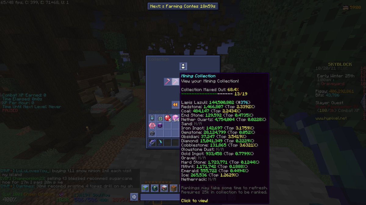 Skyblock Today on Twitter: "Relenter, the admin responsible for the patch,  claims it was not intentional and was instead to stop recombing items for  which it wasn't useful. https://t.co/2vSbTa8QRQ https://t.co/83DZEMmfPO" /  Twitter