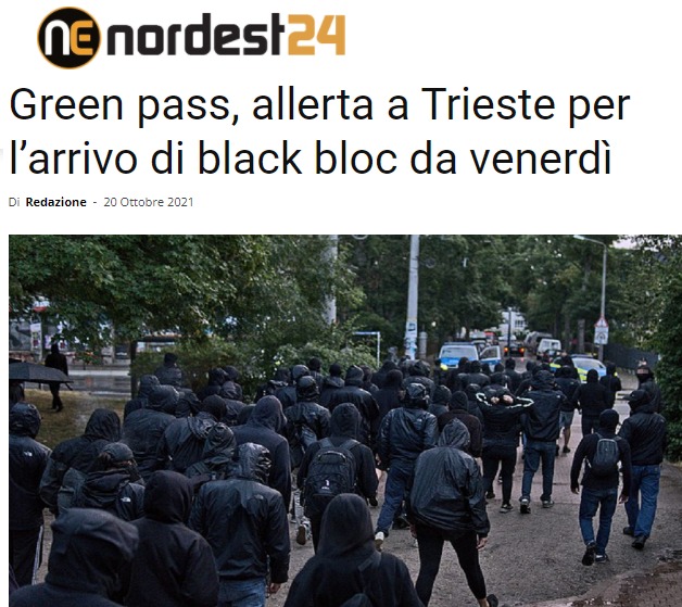 F_Scoccimarro's tweet photo. 🔴
BLACK BLOC A #TRIESTE? 
Lamorgese li farà “scortare” da qualche sindacato o in Piazza Unità d'Italia? 

continua qui 👉 https://t.co/Xyk90C8NW3 https://t.co/HD5Et3Jj5H