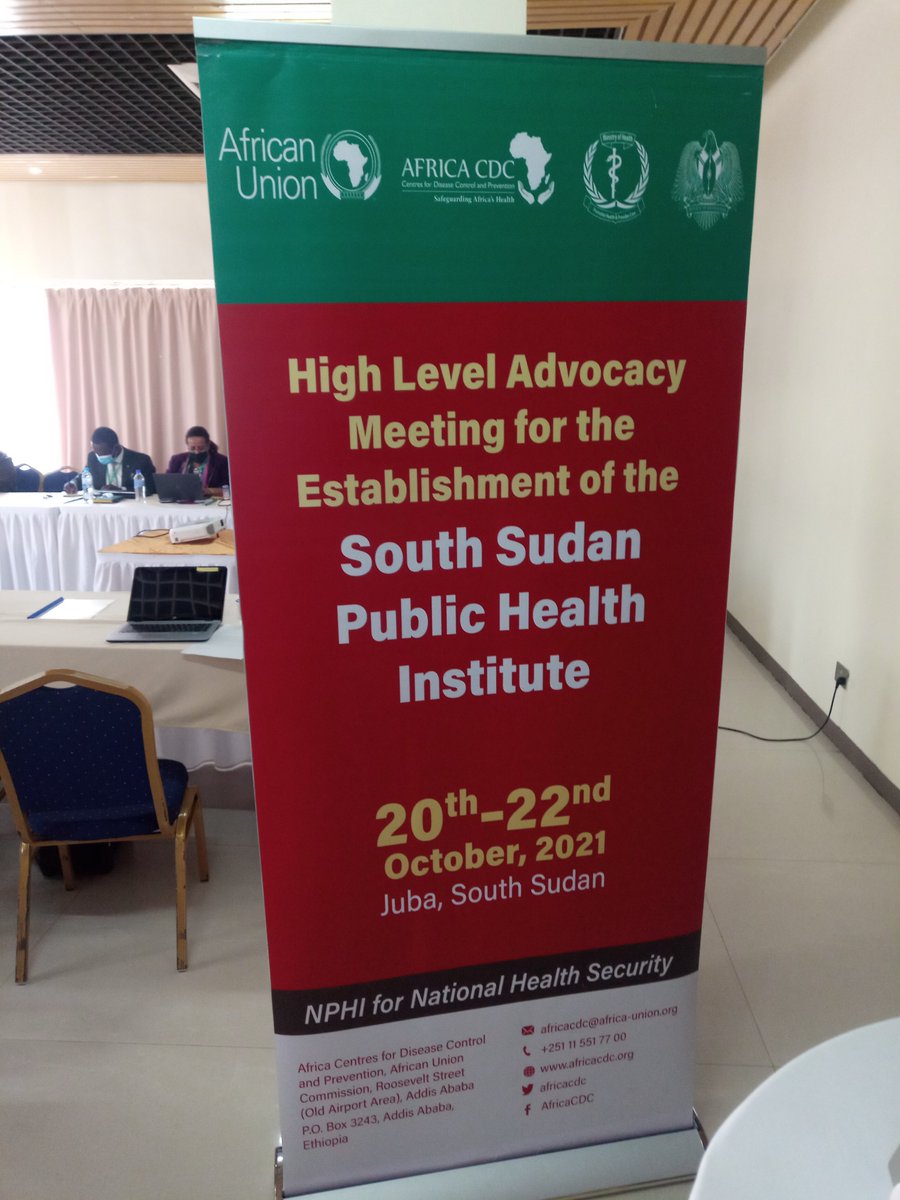 Today Oct 20, Dr. Victoria Anib Majur, the MoH Undersecretary officiated a High Level Advocacy meeting for establishment of S. Sudan Public Health Institute in Juba. The institute is expected to strengthen ideas, research and programs transforming public health in SS #SSOT