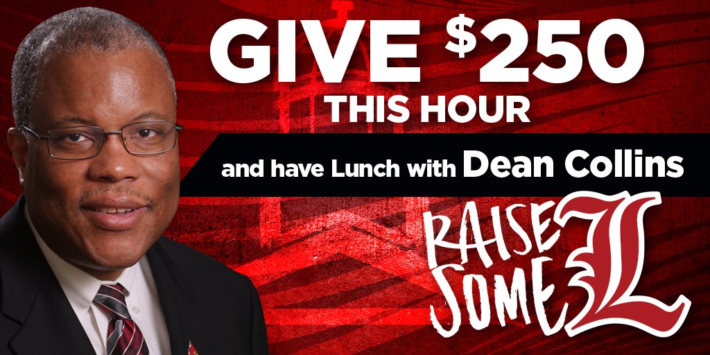#RaiseSomeL for Speed School during our annual #DayofGiving. Give a gift of $250 or more from noon to 1 p.m. and you will be invited to have lunch with Dean Collins at a later date. louisville.scalefunder.com/amb/spd_ecm