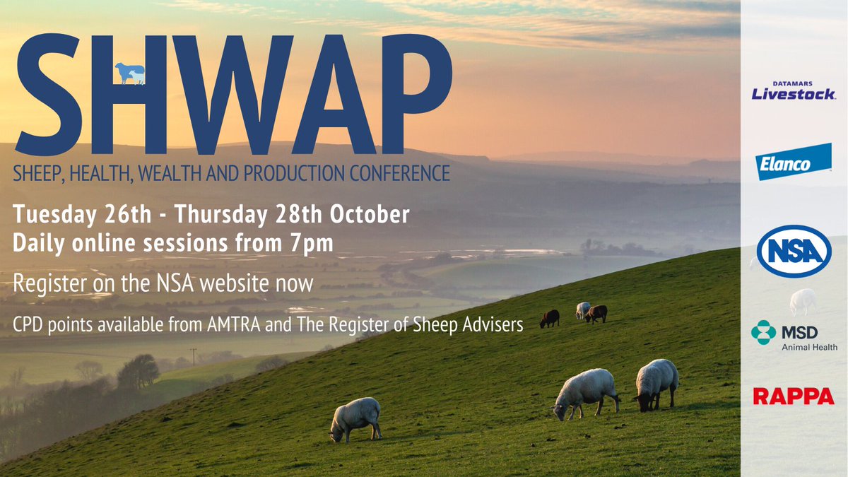 ElancoLivestock's tweet photo. We’re proud to be supporting next week’s @natsheep #SHWAP conference focusing on sheep health, wealth and production. The event programme is packed with online sessions from key industry experts. To register to attend please visit https://t.co/s2KMjjwyXa #Sheep365 https://t.co/QiD6pVVuOy