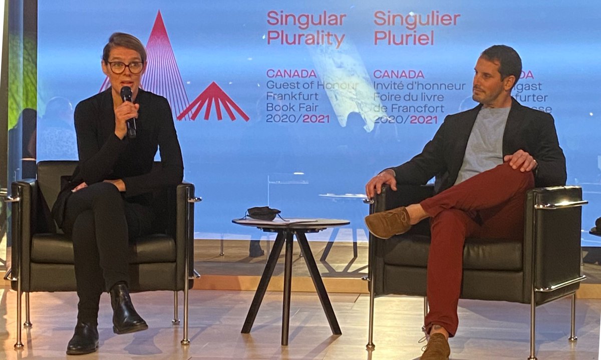 quillandquire's tweet photo. "We're here, we made it,": Canada FBM2021 (@CFbm2021) takes centre stage at Frankfurt, Ingrid Bejerman (@IngridBee) reports.🔒https://t.co/JPwXOV6SdS https://t.co/osnq2ShGcF