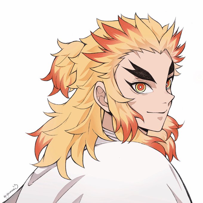 YoriさんがTwitterに投稿した煉獄杏寿郎(鬼滅の刃)のイラスト。