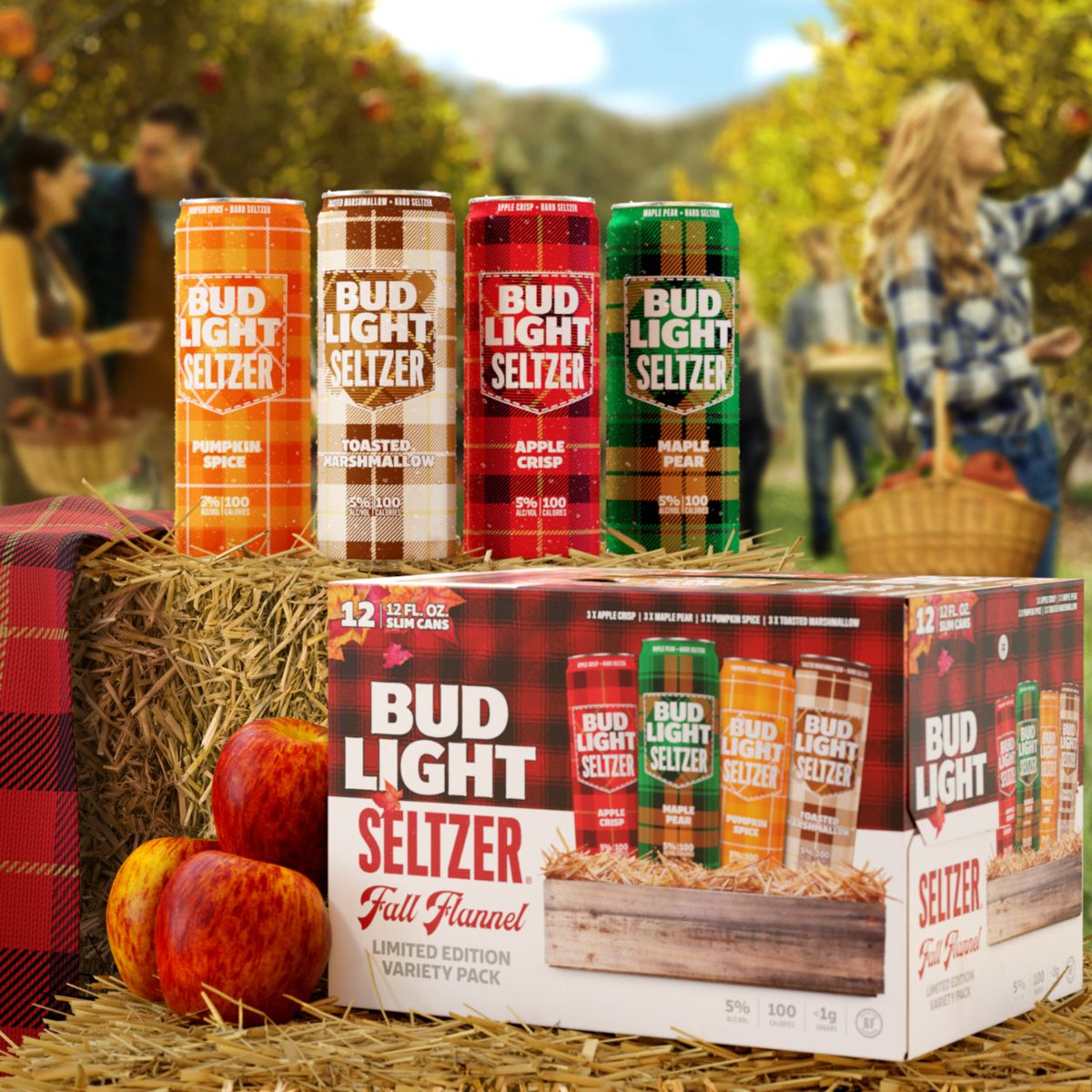 CarrollDist's tweet image. Apple Crisp is our favorite flavor from the new @budlight Seltzer Fall Flannel pack! Which flavor is in heavy rotation for you this fall?
.
.
.
#budlightseltzer #fallflannel #glutenfree