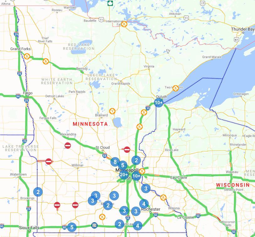 MnDOT's tweet photo. Traveling for MEA weekend? Plan ahead and check https://t.co/yhtPwRf2sU to see traffic impacts along your route. Remember, construction and maintenance work continues statewide.
#KnowBeforeYouGo #511mn https://t.co/GmEpNLhERN