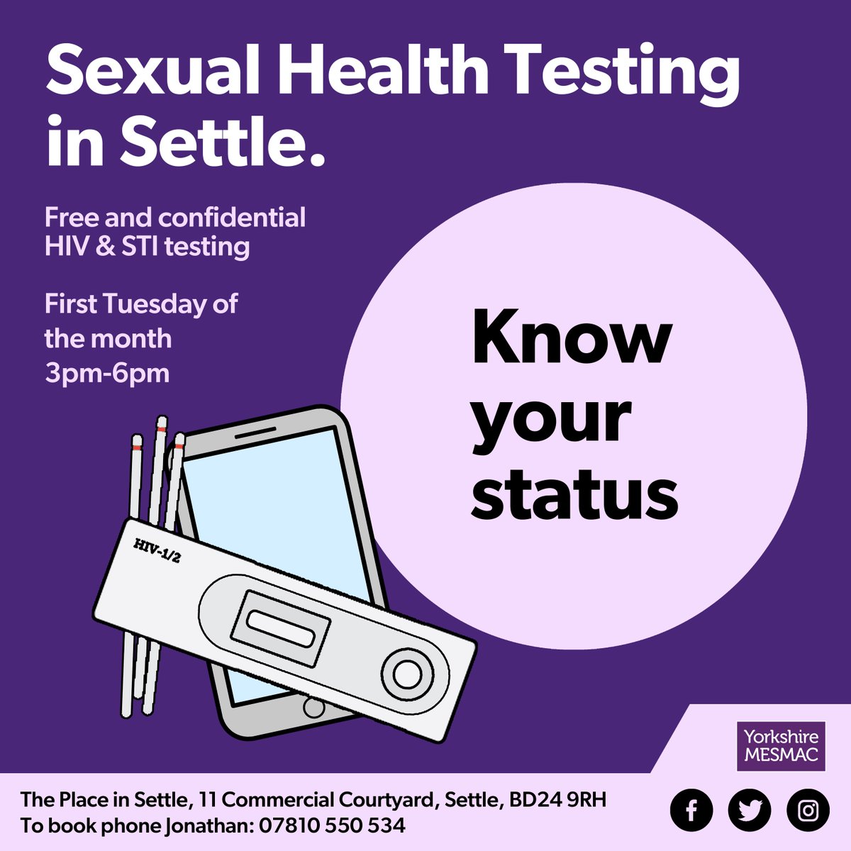 HealthwatchNY's tweet photo. Do you live in Craven?
There are two new services available at The Place in Settle with @yorkshiremesmac.
#NorthYorkshire #MESMAC
Information attached 👇 https://t.co/KTx8CSwfLx