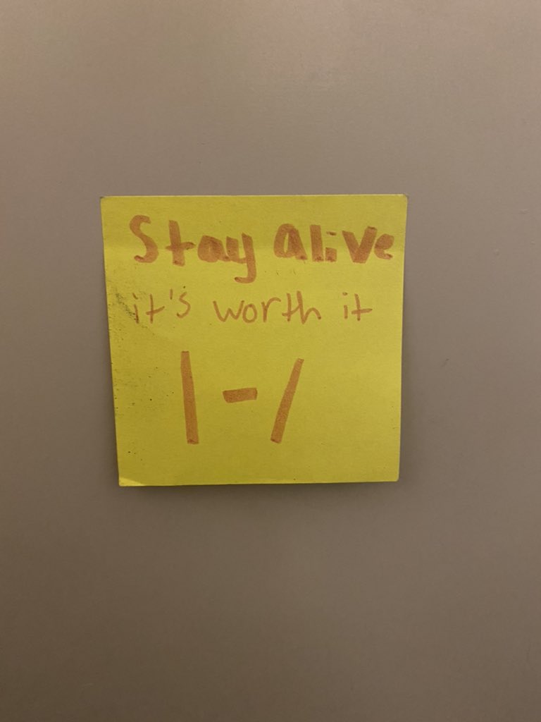 itmustbet0night's tweet image. leaving this in the bathroom because i’m having a tough time right now and other people could be too :)