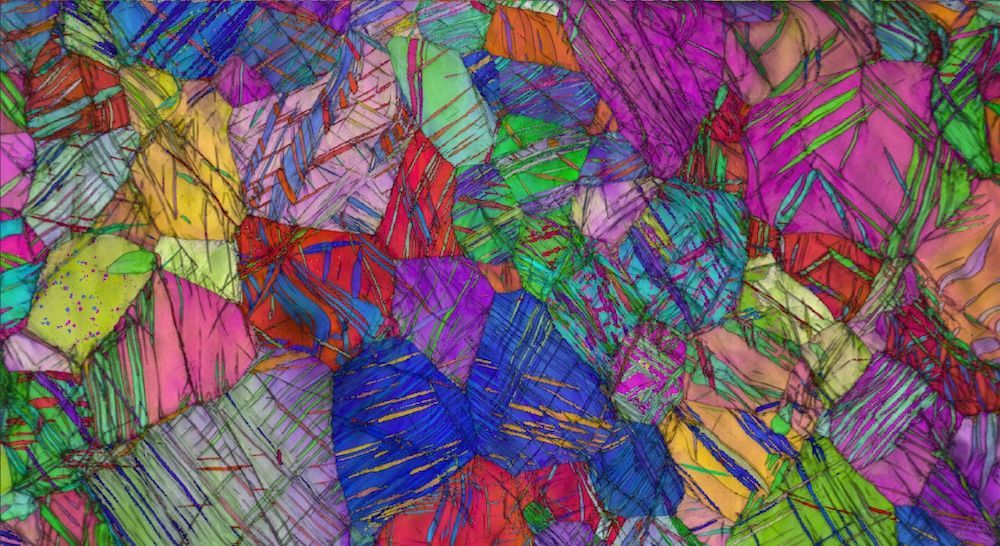 Molecular Foundry (@molecularfndry) on Twitter photo NanoArt 2nd place: submitted by @TEM_blacksmith working with <a href="/minor_group/">The Minor Research Group</a>, a map of nanotwinned titanium – a super strong AND super ductile material. Learn more: bit.ly/NanoArtWinners… <a href="/BerkeleyLab/">Berkeley Lab</a> #scienceasart (3/8) NanoArt 2nd place: submitted by @TEM_blacksmith working with <a href="/minor_group/">The Minor Research Group</a>, a map of nanotwinned titanium – a super strong AND super ductile material. Learn more: bit.ly/NanoArtWinners… <a href="/BerkeleyLab/">Berkeley Lab</a> #scienceasart (3/8)
