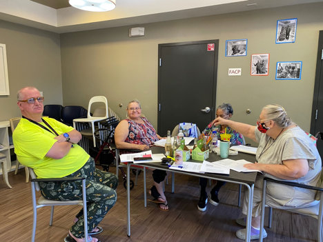 JamboreeHousing's tweet photo. Jamboreeโs permanent supportive communities provide emotional support. Here, residents discuss โMind over Mood,โ helping to manage stress and avoid overthinking. Our โwhatever it takesโ approach creates healthier communities. #JamboreeHousing #AffordableHousing #BuildingforGood https://t.co/ezp8OYDiRM
