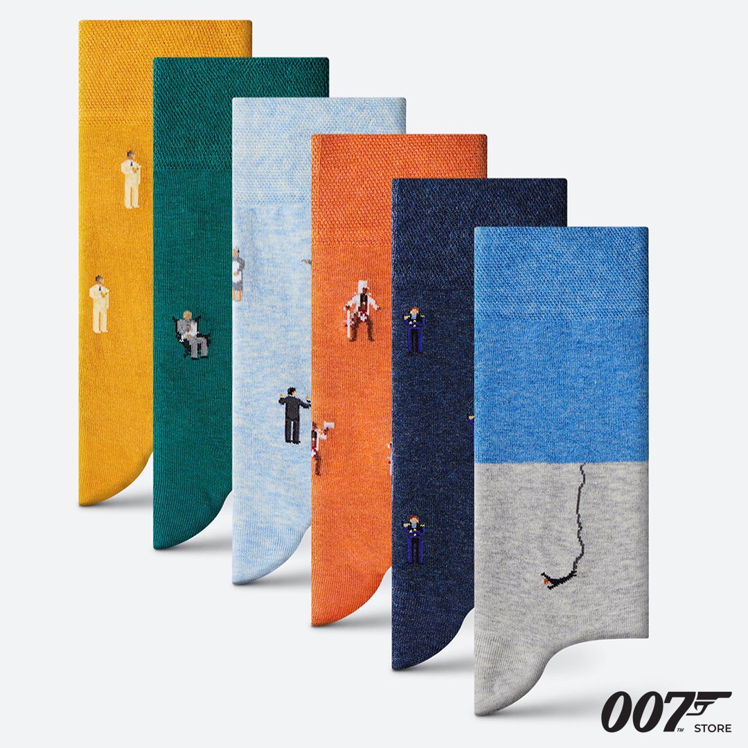 007's tweet photo. James Bond socks: Season Two. From The Jump to The Klebb, six new designs by The London Sock Exchange are now ready to order at https://t.co/vHkXDj4ixe

https://t.co/UWsR3gMZYw https://t.co/NCrtAyH41d