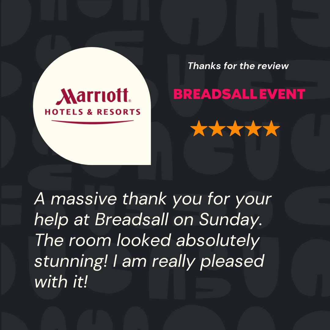 So nice to receive such positive comments from some of our clients for the events we produced over the last two weeks. Thank you! @Careandsupportwest
<a href="/Marriott/">Marriott Hotels</a> 
<a href="/LMA_Managers/">LMA</a> 
<a href="/SLCCnews/">SLCC</a> 
<a href="/ICE_engineers/">ICE</a>
