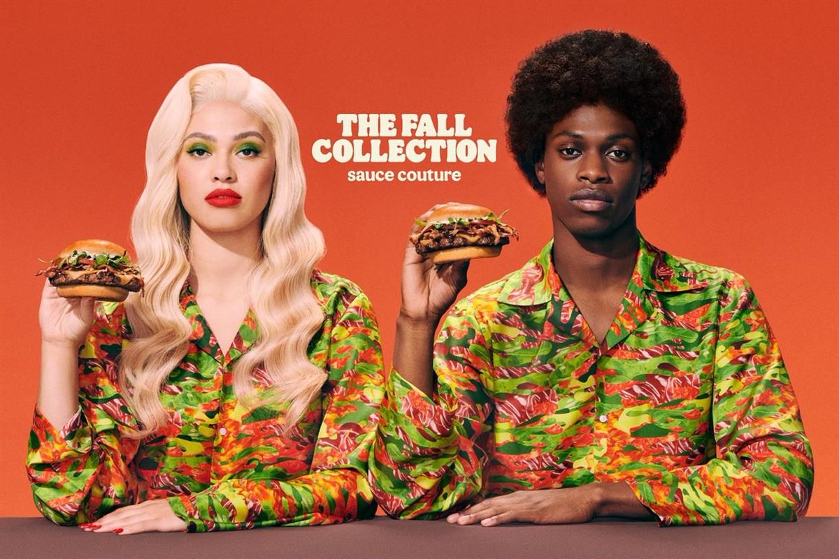 Campaignmag's tweet image. Burger King launches tasty, garnish-printed shirt with new work by BBH buff.ly/3G2MVPN