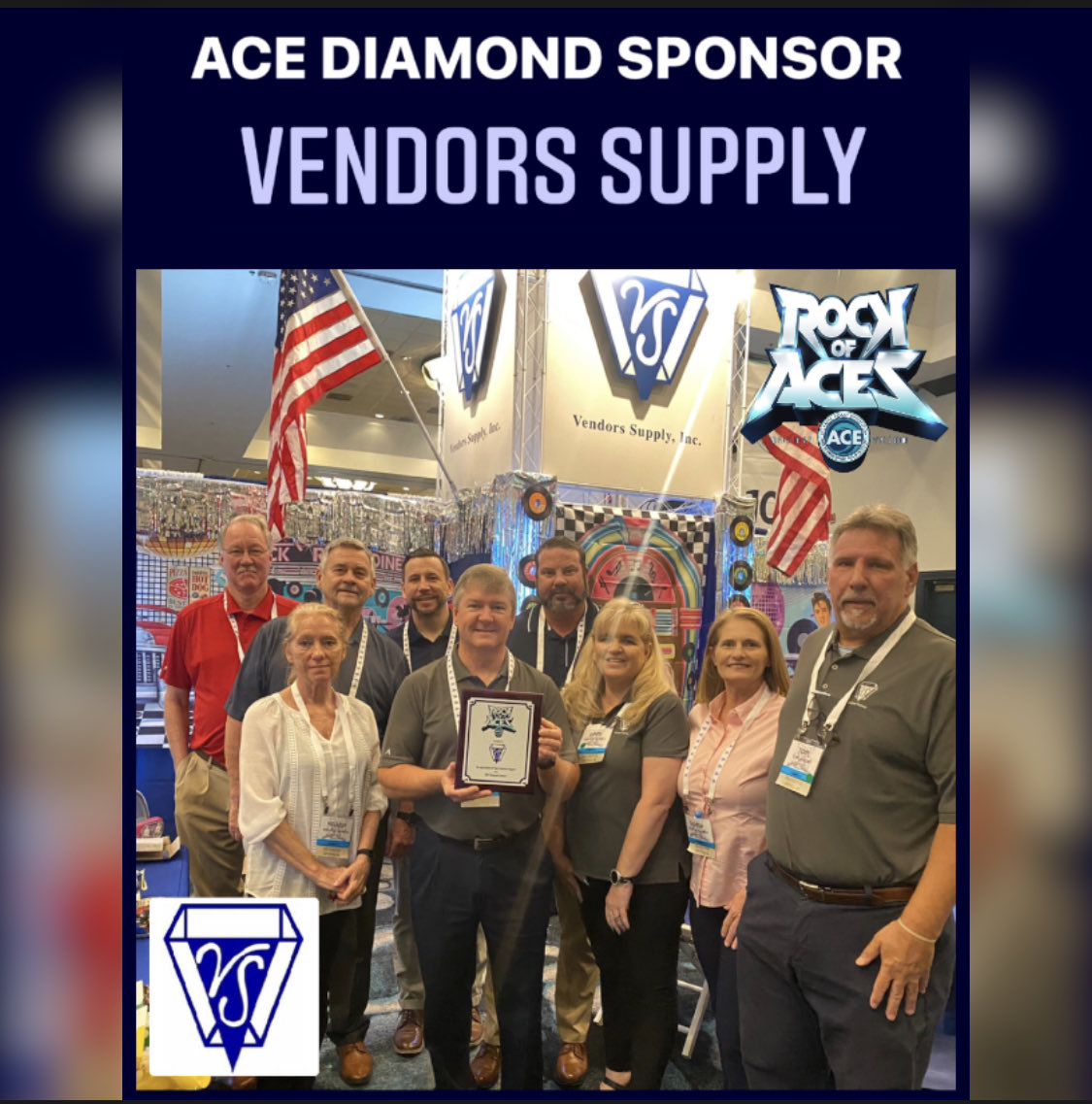 ACEVendingShow's tweet photo. Vendors Supply, ACE Diamond Sponsors! 💎
#ACEVending2021 https://t.co/TgwluZbtfP