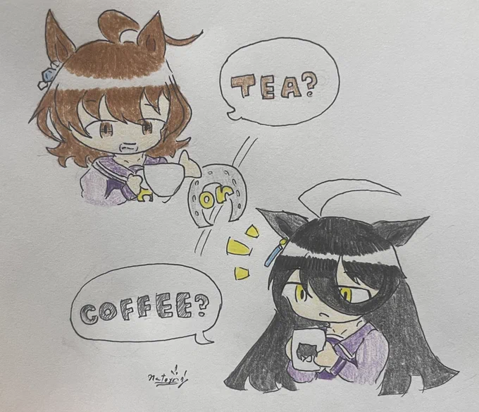 貴方は…

「紅茶派かい?」
 「コーヒー派ですか?」
#ウマ娘 