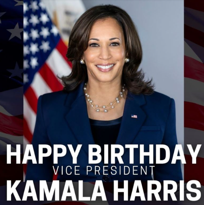  HAPPY BIRTHDAY Today Vice President Kamala Harris turns 57!
 