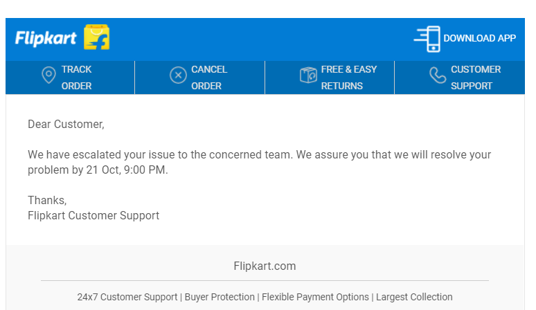 t_aditee's tweet photo. Ordered a phone from Flipkart on 4th Oct and the Delivery date was 10th Oct but did not receive the product till date and the support system is so pathetic that they have provided me 5 diff. dates but no resolution/communication.
@Flipkart @flipkartsupport https://t.co/lGeSl4VSr7