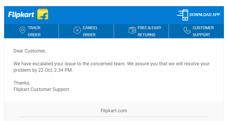 t_aditee's tweet photo. Ordered a phone from Flipkart on 4th Oct and the Delivery date was 10th Oct but did not receive the product till date and the support system is so pathetic that they have provided me 5 diff. dates but no resolution/communication.
@Flipkart @flipkartsupport https://t.co/lGeSl4VSr7