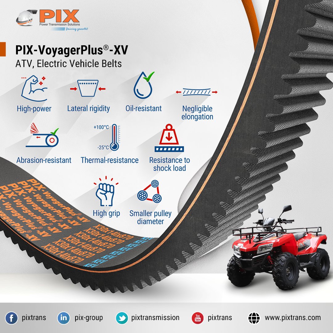 pixtrans's tweet photo. PIX-VoyagerPlus®-XV (Belts for CVT drives, electric vehicles)
#PixTrans #PIXForce #PIXTransmissionsLtd #EUROPAGES @EUROPAGES #wlw @wlw @DirectIndustry @AgriExpo.VirtualExpo @BearingNetOfficial #BearingNetOfficial https://t.co/btCXInLxAK