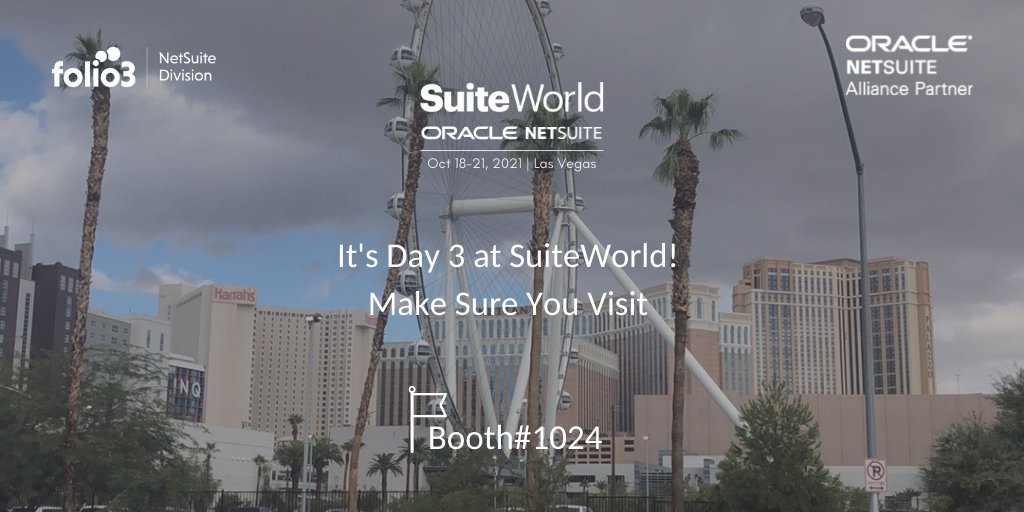 folio_3's tweet photo. Day 3 officially kicks off at #SuiteWorld! Still looking around for solutons? We're a NetSuite Alliance Partner with end-to-end NetSuite expertise. Visit our booth (#1024) for a free consultation on your digital transformation needs. 

 #NetSuiteAP #NetSuiteERP #SuiteWorld2021 https://t.co/rWrI4DioDV