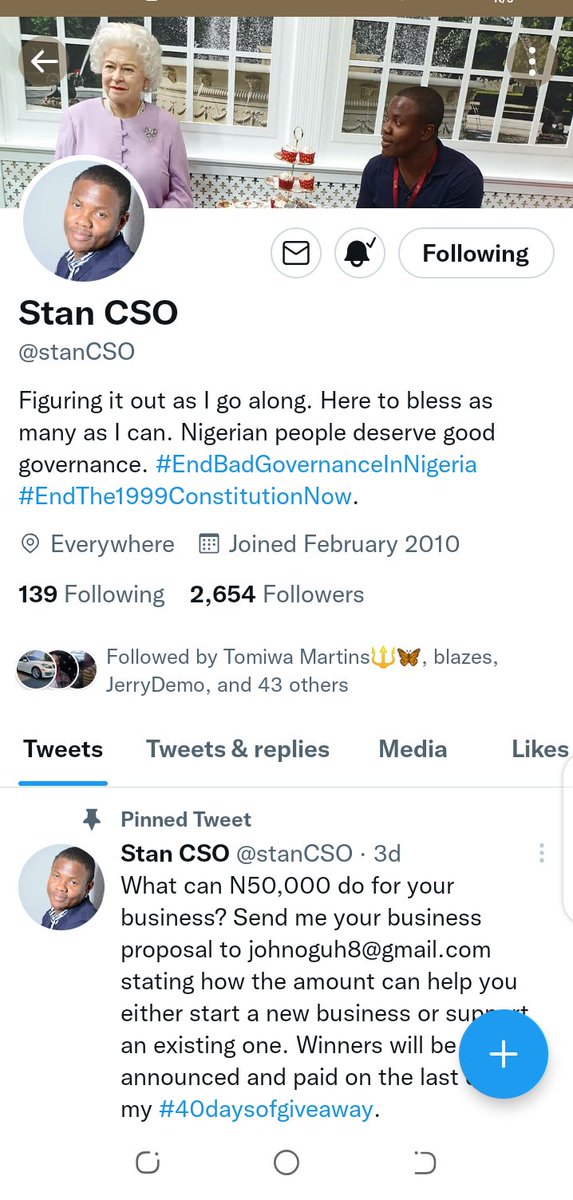 UcLove16's tweet photo. @stanCSO #EndSARSMemorial 
#40daysofgiveaway 
Please pick me today sir
God bless u fr all u do https://t.co/7oqrc7VRoA