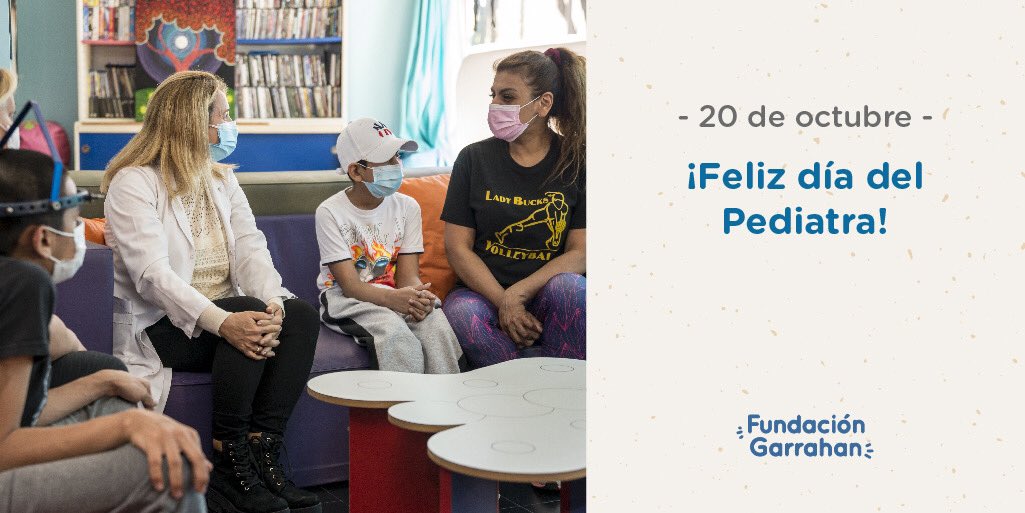 FundGarrahan's tweet photo. ¡FELIZ DÍA DEL PEDIATRA! 

Fundación Garrahan agradece y reconoce a los pediatras, quienes asisten en la salud de nuestros niños y niñas. https://t.co/4FPyYgDHvg
