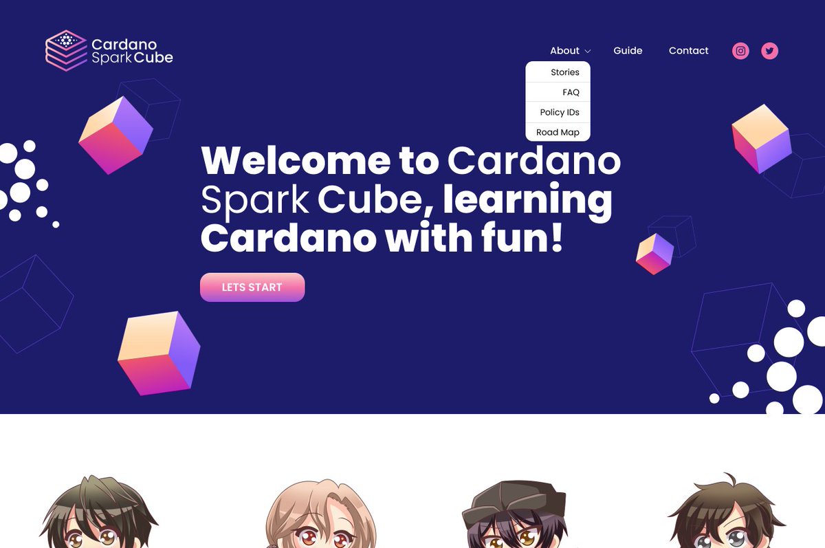 sparkcube's tweet image. A sneak peak on our official website for our OG members 💪🏻#Education #Cardano #CardanoCommunity #CNFT