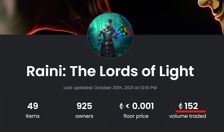 999_voodoo's tweet photo. #RTLOL volume's exceeded 300ETH.
Remember DeFi back in August 20? Remember memecoins in March 21?
NFT gaming mania is next.
@opensea pls verify @rainicorn before the craze happens. π>>> #makeitraini <<<π¦ https://t.co/apOBgdG79U