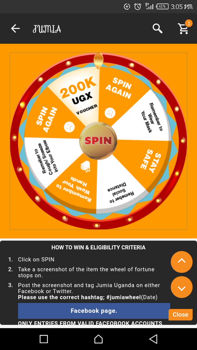 Please twitter family help me get my <a href="/JumiaUG/">Jumia Uganda</a> 200k voucher 
#jumiawheel(20 October 2021)