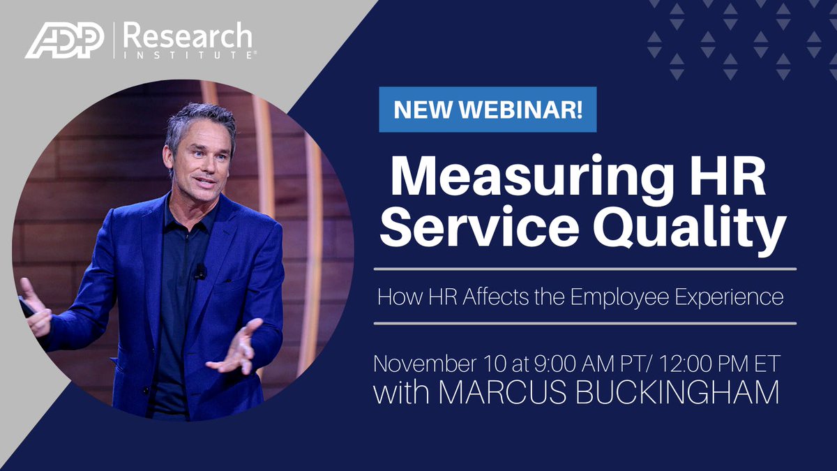Join <a href="/mwbuckingham/">Marcus Buckingham</a> as he shares the new reliable measurement of HR service quality from @ADPResearch Institute, and what the findings reveal about how we can improve. Register here: mbuck.co/3mXaKzB bit.ly/3G6tw0r