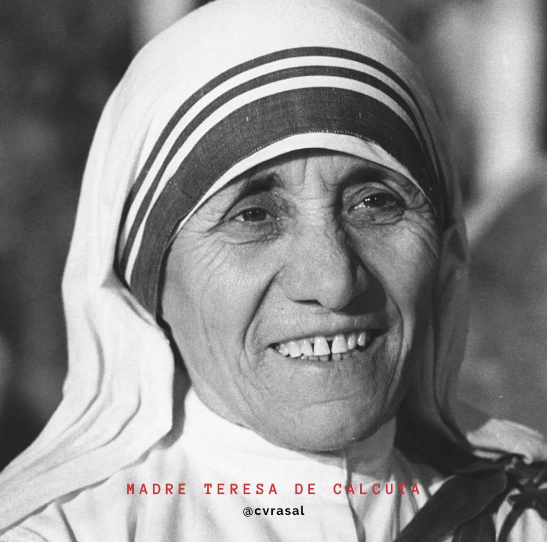 CVRasal's tweet photo. Y a vosotros, ¿qué os inspira Madre Teresa de Calcuta? https://t.co/nTrHktDIy5