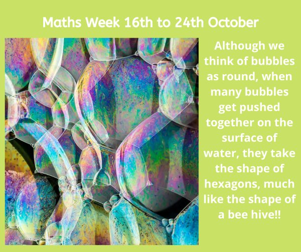 OffalyLibraries's tweet photo. It's Maths Week @OffalyLibraries! Who knew bubbles could be so complex. #MathsWeek21 #UseMaths #maths @LibrariesIre @offalycoco @mathsweek https://t.co/5xf6MimEJ3