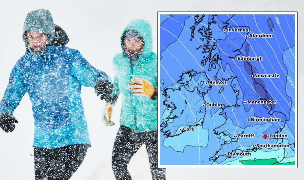 Daily_Express's tweet photo. UK weather forecast: 'Big change' as sub-zero Arctic air to send mercury plunging in hours
https://t.co/5Oj3tR5Uk7 https://t.co/XiFRYEVAZ5