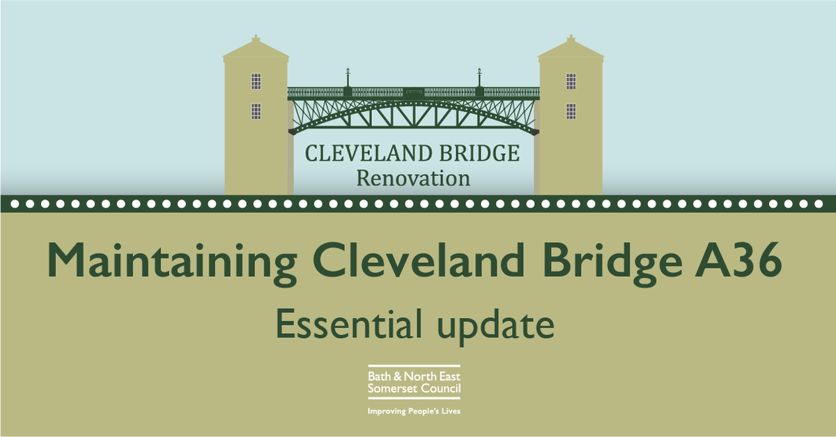 Cleveland Bridge will remain closed to HGVs but will re-open to vehicles under two metres in width from 0600hrs on Monday October 25.👇

newsroom.bathnes.gov.uk/news/cleveland…