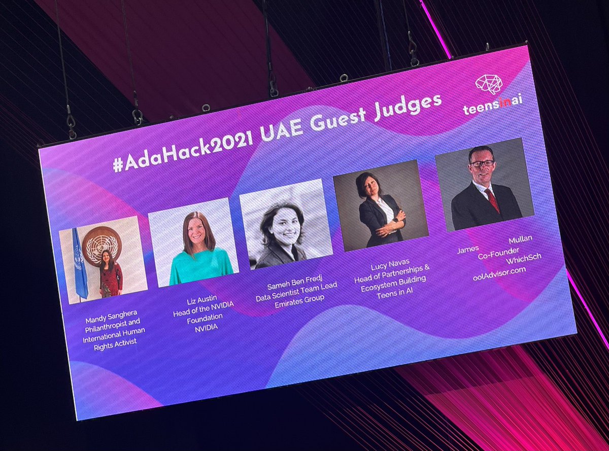 Mandy_Sanghera1's tweet photo. @AIEverything1 @Gitex @TeensInAI thank you for having me judge todays #GITEXGlobal Hackathon in #Dubai @elena_sinel
#aieverything #gitex2021 #gitextechnologyweek #dwtc #middleeast #gcc #innovation #aI love empowering the next generation #SendTheElevatorBackDown @drsanafarid https://t.co/x6pMz914IQ