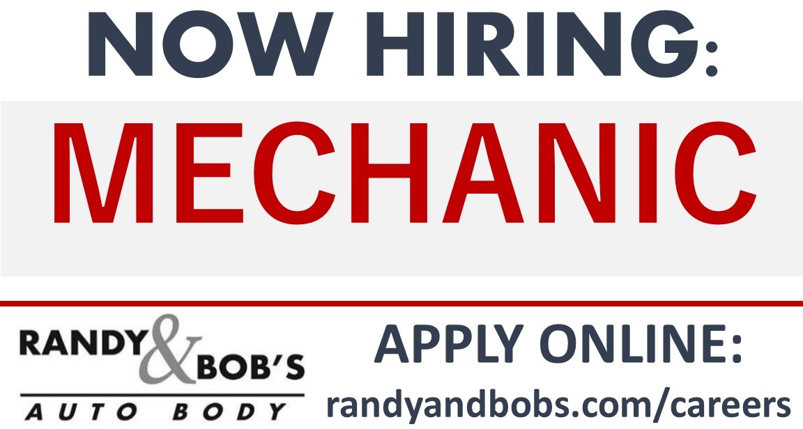 Randy &amp; Bob's is looking to add a Mechanic to our team!
Steering, suspension, alignment, tires, A/C. NO engine/trans overhauls.
Large, clean, &amp; heated/air-conditioned facility.
Competitive wages, retirement, &amp; health insurance!
Experience required
Apply at randyandbobs.com/careers