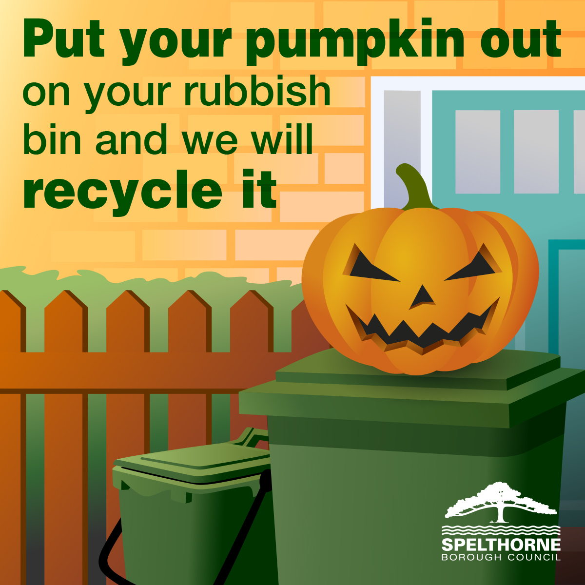 Almost 15 million pumpkins will go into the rubbish the week after Halloween. Don’t let yours go to waste, put it out on your rubbish bin to be recycled! #recycling #recycle #recycling #food #foodwaste #Spelthorne #Surrey #watchyourwaste #watchyourwastesurrey #Halloween #pumpkin