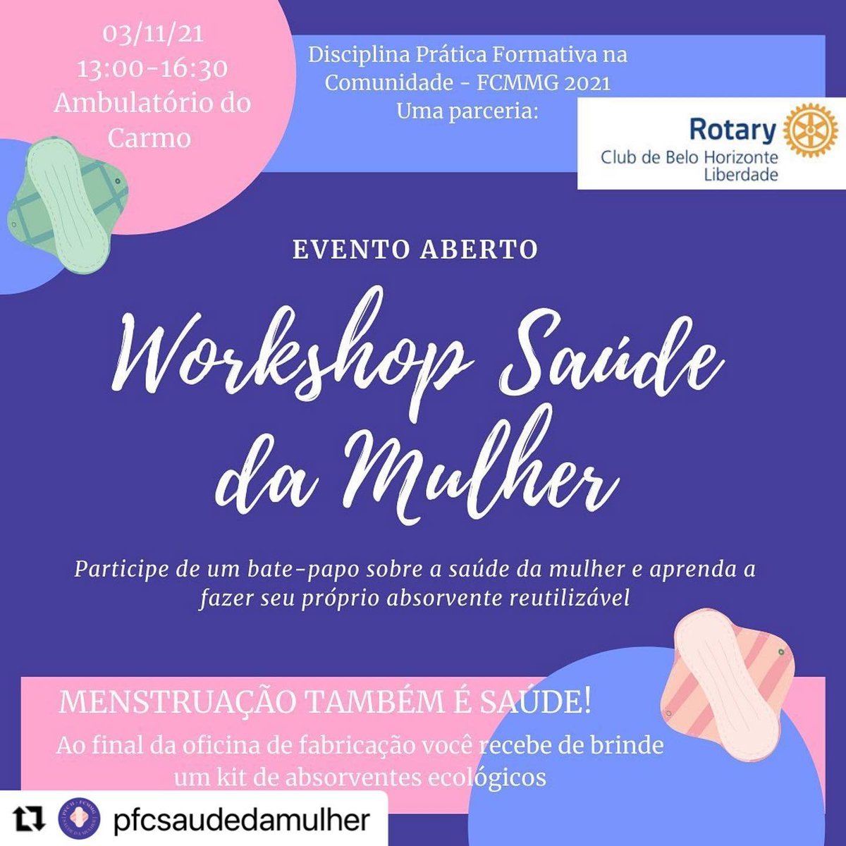 vanessaocampos's tweet photo. Parceria entre o Rotary Club de BH Liberdade e a FCMMG https://t.co/s0vzcxpUBs #rcbhliberdade #projetosocial #rotary #transformarvidas #outubrorosa #inclusaosocial #promovendosaudeeeducação https://t.co/3Bq04C9O1a