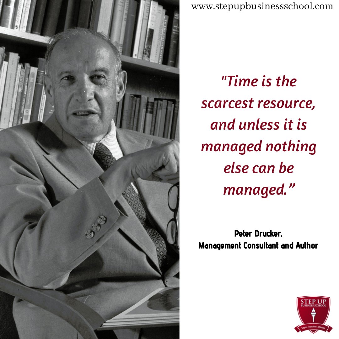 StepUpBusiness's tweet photo. Unless time is managed nothing else can be managed. 

#time #timemanagement #scarcity #management #projectmanagementprofessional #pmp #stepupbusinessschool https://t.co/QPpe6sifPX