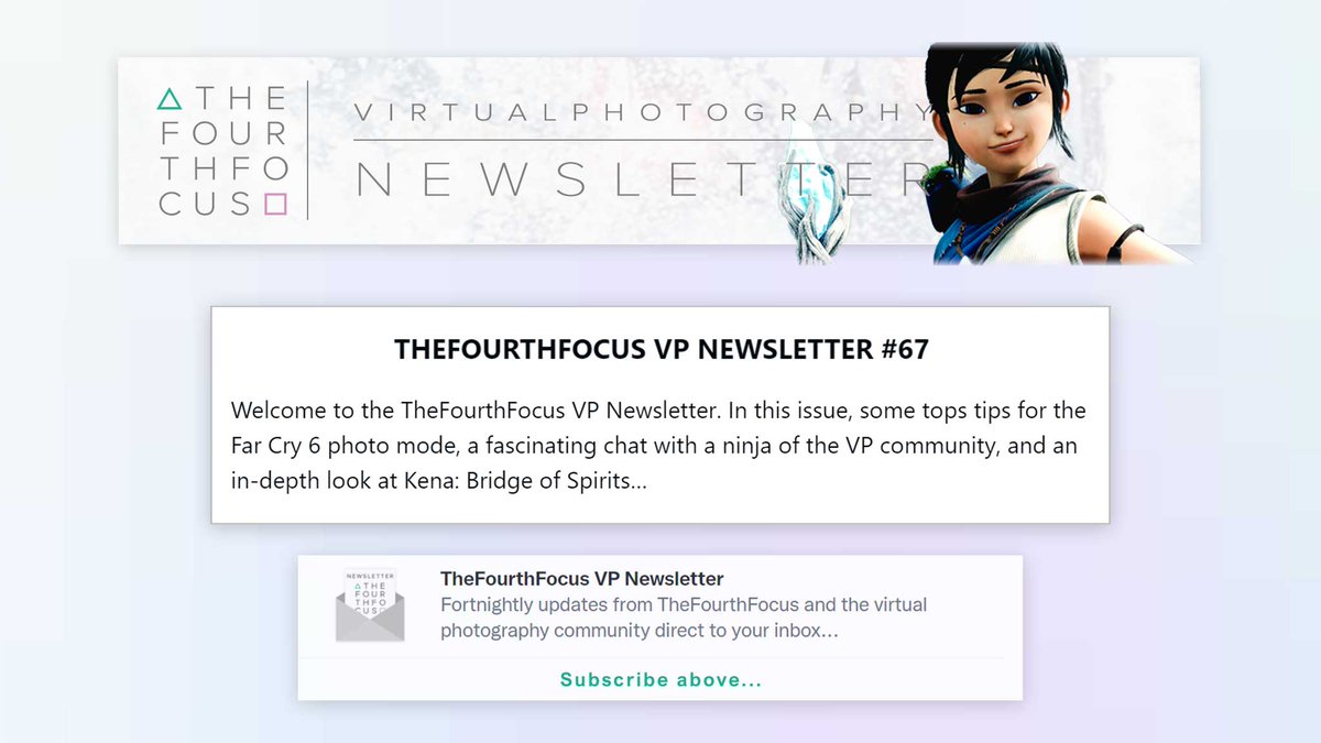 TheFourthFocus's tweet photo. // #VPNewsletter #67: Out Now📬
Available to view or subscribe directly from my Twitter profile! 📨🐦⏫ https://t.co/JmFaKnf1TP