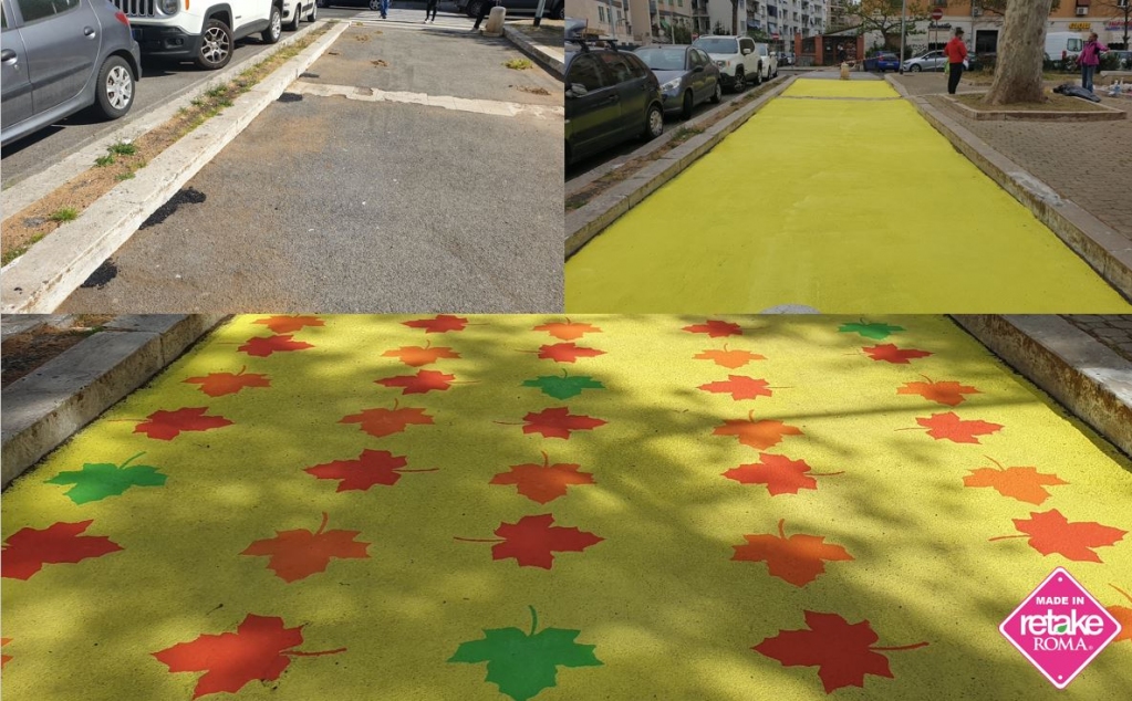 Retake_Roma's tweet photo. C'è una piazzetta in zona Subaugusta, abbandonata dalla comunità e diventata luogo di degrado, noi ci siamo messi in testa di riqualificarla per donarla di nuovo ai cittadini. Il lavoro è in progress ma i risultati si intravedono, no?  Un'altra Roma è possibile #MadeinRetake https://t.co/lgJjIBl9Xr