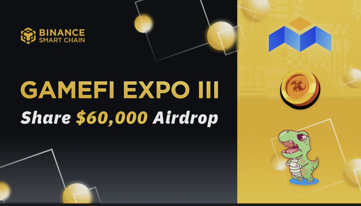💎Dinos are glad to join GAMEFI EXPO III with <a href="/MOBOX_Official/">MOBOX</a> <a href="/DragonaryGame/">Dragonary</a>  and bring lots of gifts to BSC community! 🦖BUIDL together! 

🔥binance.org/en/blog/bsc-ga… 

<a href="/BinanceChain/">Binance Chain</a> #BSC