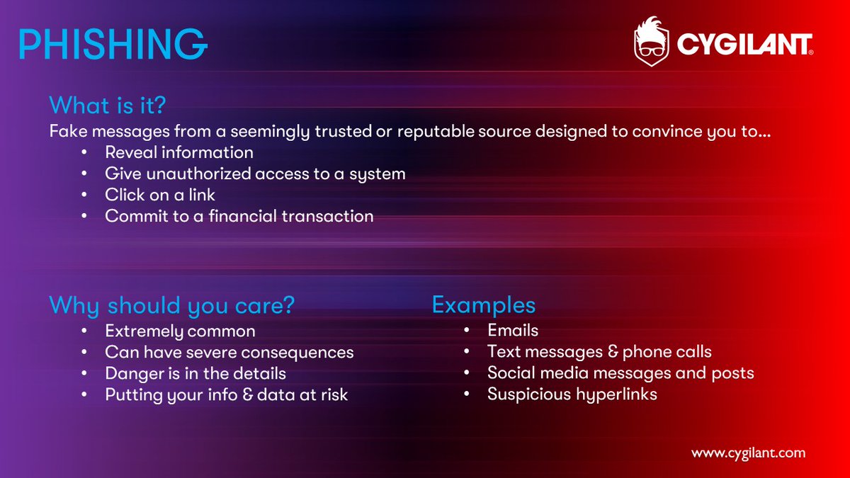 Tips on Signs of Phishing • Suspicious sender’s address that imitates a legit business • Hyperlinks &amp; websites that don't match the text when hovering over • Misspelling, poor grammar • Requests to download attachments. hubs.li/H0ZHw6F0 #FightThePhish #Phishing