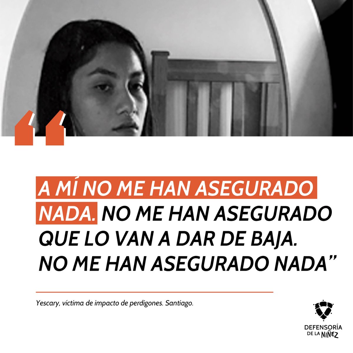 defensorianinez's tweet photo. #Testimonios | En nuestro Informe #VerdadJusticiayReparación incluimos el seguimiento a 6 de los testimonios de adolescentes víctimas que forman parte del Informe Anual 2020.
Éste es el de Yescary, víctima de impactos de perdigones, Santiago
📹en https://t.co/jGrrg0IaxJ https://t.co/RECfx7nYO4