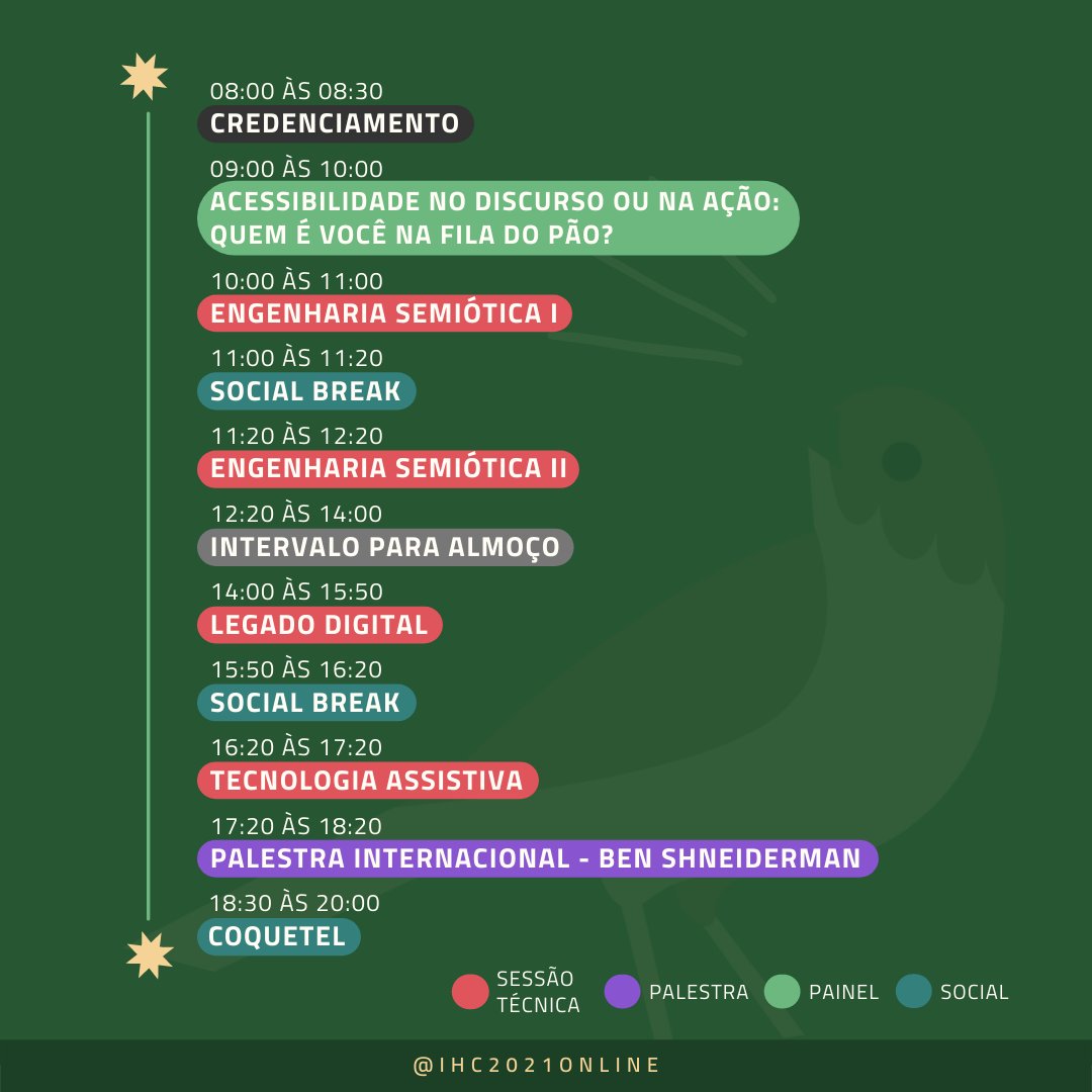 Vamos começar mais um dia de evento!🥳