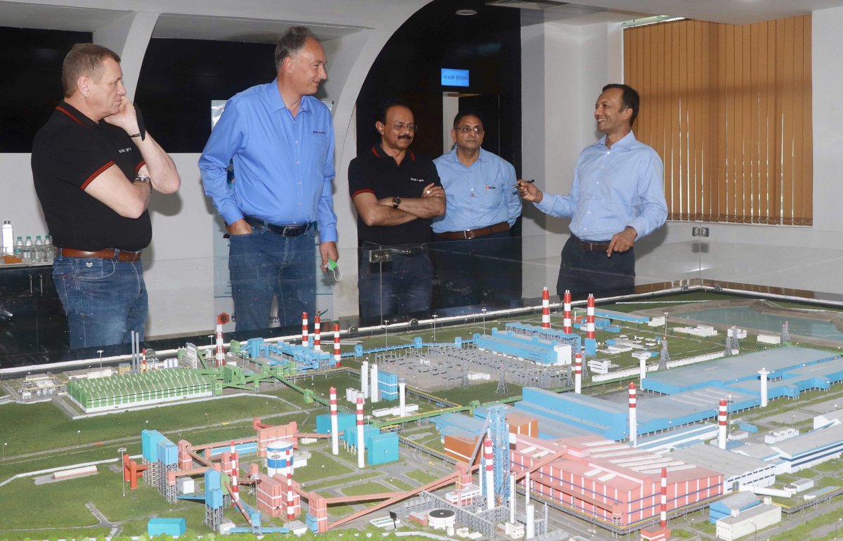 JindalSteel_In's tweet photo. We had the pleasure to host SMS Group Chairman Mr Burkhard Dahmen and senior officials at our integrated steel-making complex in Angul, Odisha today. 

@SMS_group_GmbH @MPNaveenJindal https://t.co/kwDW7jjOdc